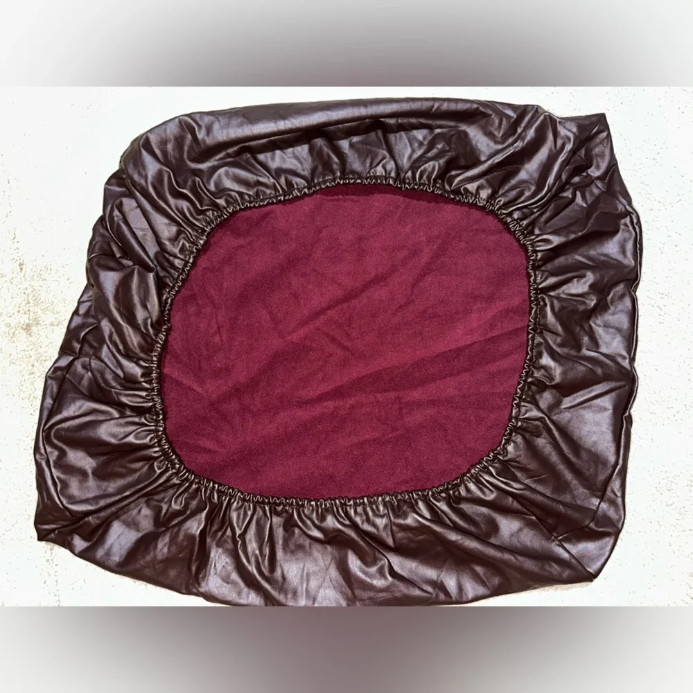 Brown leather furniture cover